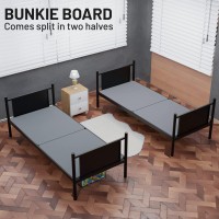 Treaton 15Inch Split Bunkie Board For Mattressbed Fully Assembled Improved Comfort And Support Twinset Of 2 Grey