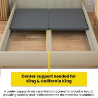 Treaton 15Inch Split Bunkie Board For Mattressbed Fully Assembled Improved Comfort And Support Kingfold Grey