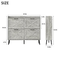 Maupvit Large Shoe Storage Cabinet With 4 Flip Drawers Freestanding Shoe Organizer With Metal Drawer Hinges For Entryway Narro