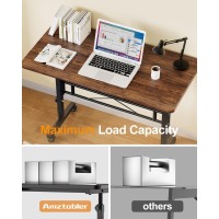 Small Standing Desk Adjustable Height Mobile Stand Up Desk With Wheels 32 Inch Portable Rolling Desk Small Computer Desk Port