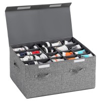 Shoe Storage Organizer For Closet Fits 20 Pairs Large Shoe Storage Box Bins Containers With Lid And Adjustable Dividers For Sho