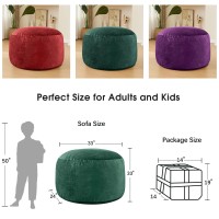 Ilpeod Bean Bag Chairs For Adults Memory Foam Furniture Beanbag Chair Kidsteens Sofa With Soft Micro Fiber Cover Round Fl