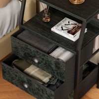 Furnulem Night Stand With 3 Drawers Fabric Small Dresser Organizer Storage Tower For Bedroom Hallway Nightstand End Table Sid