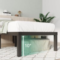 Novilla Twin Bed Frame 12 Inch Metal Platform Bed Frame Twin Size With Storage Space Under Bed Heavy Duty Steel Slat Support