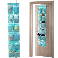 Gomaji Over The Door Hanging Shoe Organizer 12 Pockets Turquoise