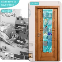 Gomaji Over The Door Hanging Shoe Organizer 12 Pockets Turquoise