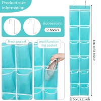 Gomaji Over The Door Hanging Shoe Organizer 12 Pockets Turquoise