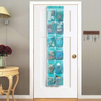 Gomaji Over The Door Hanging Shoe Organizer 12 Pockets Turquoise