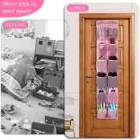 Gomaji Over The Door 12 Pocket Hanging Shoe Organizer Pink