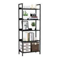 Numenn Bookshelf 5 Tier Bookshelves Home Office Bookcase Shelf Storage Organizer Free Standing Storage Shelving Unit For Bedr