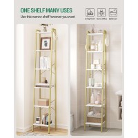 Hzuaneri Ladder Shelf Bookshelf Bookcase Freestanding Corner Storage Shelve With 2 Hooks For Home Office Living Room Kitchen