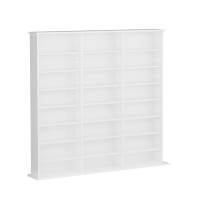 Prepac 3 Column Tall Storage Cabinet White Storage Cabinet Display Cabinet Dvd Storage Cabinet With 21 Adjustable Shelves 87