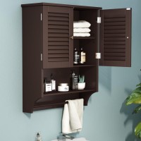 Choochoo Bathroom Wall Cabinet With Towels Bar 236 L X79 W X275 H Mdf Material Medicine Cabinet 2 Doors Over The Toilet S