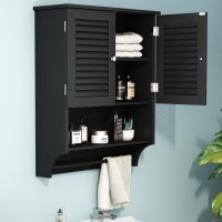 Choochoo Bathroom Wall Cabinet With Towels Bar 236 L X79 W X275 H Mdf Material Medicine Cabinet 2 Doors Over The Toilet S