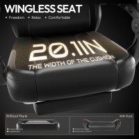 Dowinx Gaming Chair With Pocket Spring Cushion Ergonomic Game Chair With Massage Lumbar Support And Footrest For Adults High B