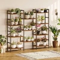 Triple 4 Tier Bookshelf 63 Width Tall Bookcase With 11 Openable Display Shelves Wide Book Shelf Book Case For Home Living Ro