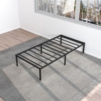 Maenizi Heavy Duty Narrow Twin Bed Frame No Box Spring Needed 14 Inch Metal Platform Narrow Twin Bed Easy Assembly Noise Free