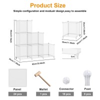 Awtatos Cube Storage Organizer 6 Cube Shelves Bookshelf Closet Organizers And Storage Diy Stackable Plastic Clothes Organizer