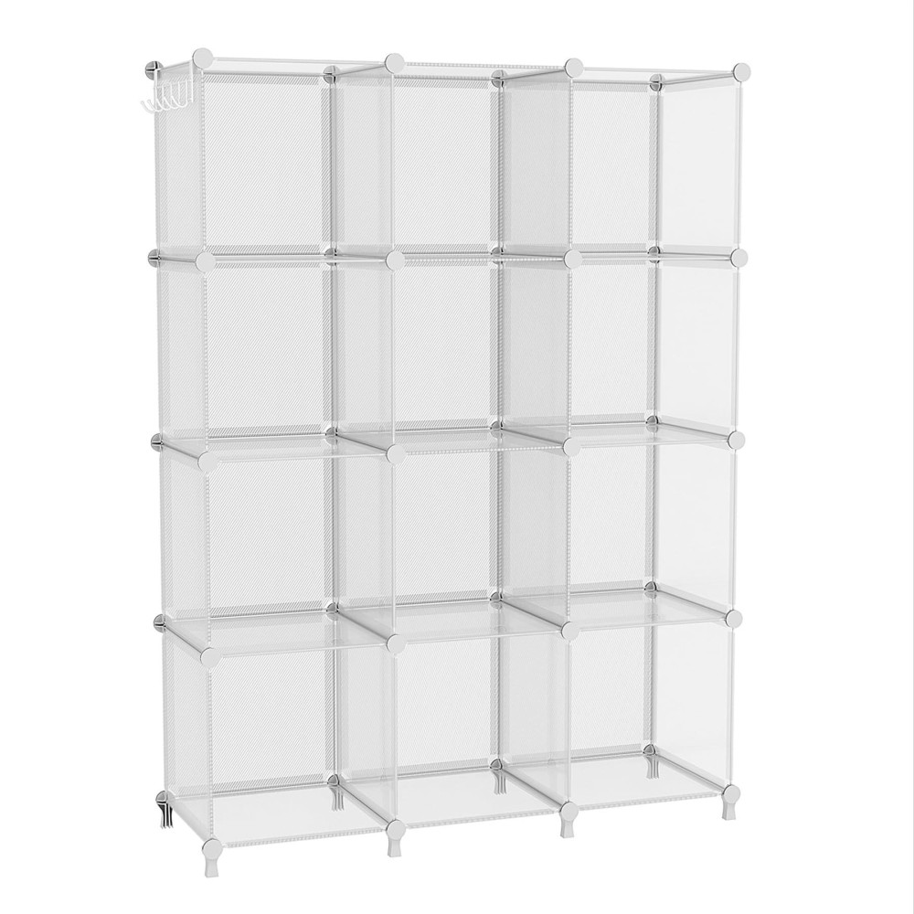 Awtatos Cube Storage Organizer 12 Cube Shelves Bookshelf Closet Organizers And Storage Diy Stackable Plastic Clothes Organize