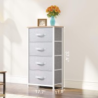 Yitahome 4Drawer Fabric Dresser Dresser For Bedroom Living Room Hallway Closetwhite