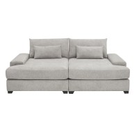 Jaylee Light Gray Fabric 88 Wide Oversized Sleeper Sofa