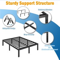 Shland Bedframeking16 Inch Heavy Duty Metal King Size Bed Frame No Box Spring Needed Mattress Foundation Easy Assembly Sto