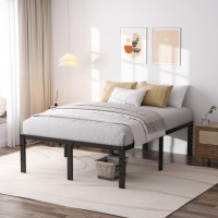 Shland Bed Frame Queen Size 16 Inch Sturdy Platform Bed Frame No Box Spring Needed Heavy Duty Metal Queen Size Bed Frame Easy