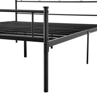 Vecelo 14 Metal Platform Bed Frame With 4 Large Drawers Premium Steel Slat Support No Box Spring Needed Noisefree Antislip E