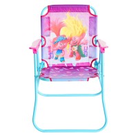 Dreamworks Trolls 3 Outdoor Portable Patio Chair With Folding Metal Frame Ages 3