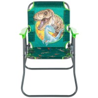 Idea Nuova Jurassic World Outdoor Portable Patio Chair With Folding Metal Frame Ages 3