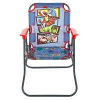 Idea Nuova Marvel Spiderman Outdoor Portable Patio Chair With Folding Metal Frame Ages 3