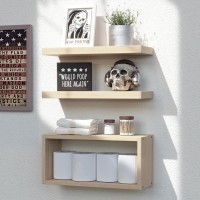 Richer House Floating Shelves Set Of 3 Modern Bathroom Shelves Wall Mounted Shelves With Invisible Brackets Over Toilet Rustic