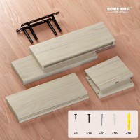 Richer House Floating Shelves Set Of 3 Modern Bathroom Shelves Wall Mounted Shelves With Invisible Brackets Over Toilet Rustic