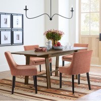 Colamy Modern Dining Chairs Set Of 4 Upholstered Corduroy Accent Side Leisure Chairs With Mid Back And Wood Legs For Living Roo