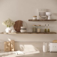 Jpnd Wall Shelf Set Of 2 Floating Shelves 36 In W X 10 In D X 1 In H Wooden Floating Wall Shelf With Invisible Brackets For Li