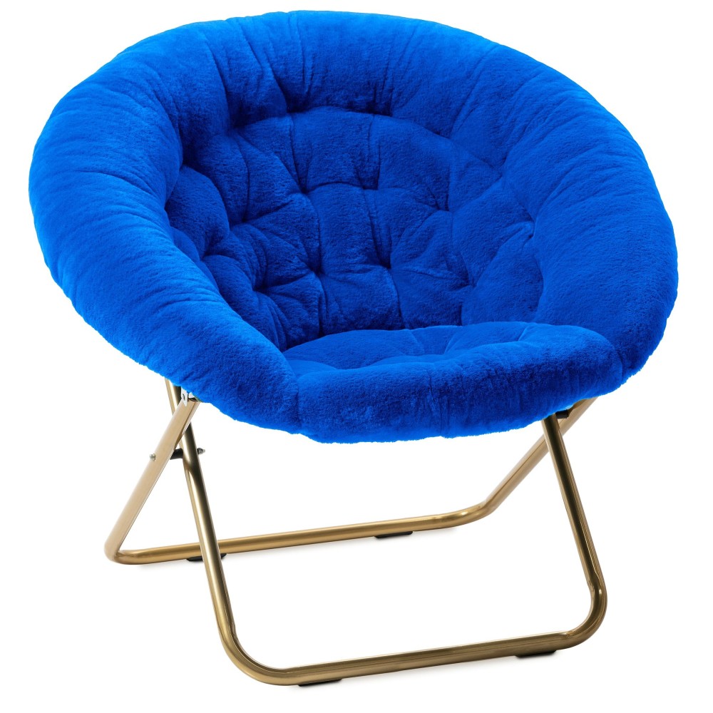 Milliard Cozy Chairfaux Fur Saucer Chair For Bedroomxlarge Royal Blue