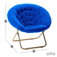 Milliard Cozy Chairfaux Fur Saucer Chair For Bedroomxlarge Royal Blue