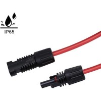 Renogy 20Ft 10Awg Solar Panel Pair Extension Cables Male And Female Connectors 1 Pair Red And Black