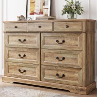 Linsy Home Farmhouse 9 Drawers Dresser For Bedroom Wood Bedroom Dresser Farmhouse Drawer Chest 9 Chest Of Drawer Tall Dresser