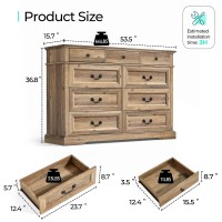 Linsy Home Farmhouse 9 Drawers Dresser For Bedroom Wood Bedroom Dresser Farmhouse Drawer Chest 9 Chest Of Drawer Tall Dresser