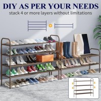 Kitsure Shoe Rack For Closet Shoe Rack For Front Door Entrance Sturdy Shoe Shelf Stackable Closet Shoe Organizer For Garage