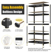 Primezone 4 Pack Storage Shelves 48 X 24 X 72 5 Tier Adjustable Garage Storage Shelving Heavy Duty Metal Storage Utility