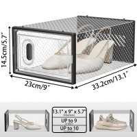 Simpdiy Shoe Storage 12 Pack Shoe Organizer For Closet Shoe Boxes Clear Plastic Stackable Shoe Containers With Lids For Size 1