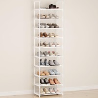 Hockmez 10Tier Tall Shoe Rack Adjustable 2025 Pairs Shoe Shelf Storage Organizer For Entryway Hallway Closet Bathroom Living