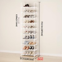 Hockmez 10Tier Tall Shoe Rack Adjustable 2025 Pairs Shoe Shelf Storage Organizer For Entryway Hallway Closet Bathroom Living