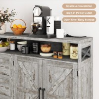 47L Farmhouse Buffet Storage Cabinet With Drawers Shelf Sideboard With Storage Kitchen Pantry Hutch Cabinet Coffee Bar St