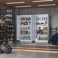 Greenvelly Metal Storage Cabinet Dark Gray Steel Garage Cabinet With Doors And Adjustable Shelves Metal Cabinet With Lock Garag