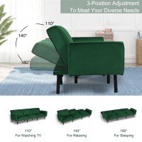 Duraspace Sectional Couch Convertible Sofa With Adjustable Backrest Velvet Sleep Sofa Bed With Usb Charge Couches For Living