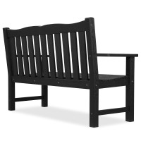 Outdoor Bench Waterproof Garden Benches Set Of 2 Never Rot Or Fade For Garden Porch Backyard And Deck Grey