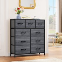 Dwvo Dresser With 9 Drawers Fabric Storage Tower Organizer Unit For Living Room Hallway Closets Sturdy Steel Frame Woode